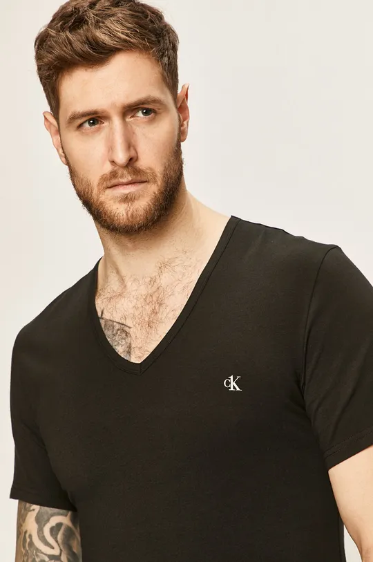 čierna Calvin Klein Underwear - Pánske tričko CK One (2-pak) Pánsky