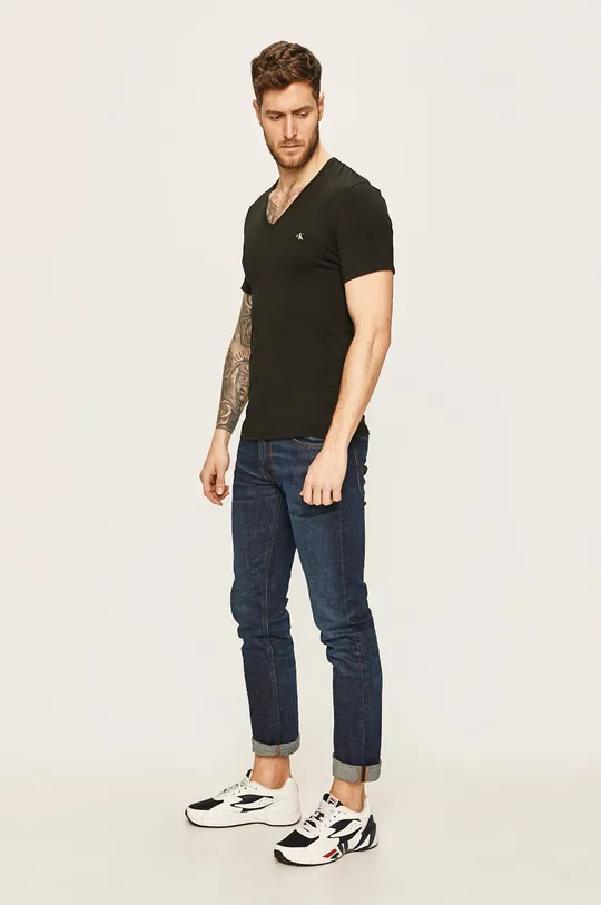 Calvin Klein Underwear - Pánske tričko CK One (2-pak) čierna