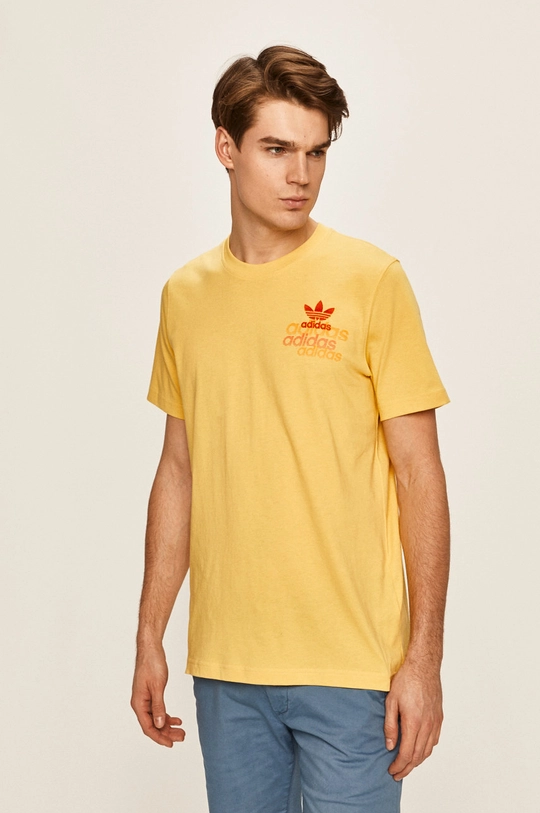 żółty adidas Originals - T-shirt FM3340 Męski