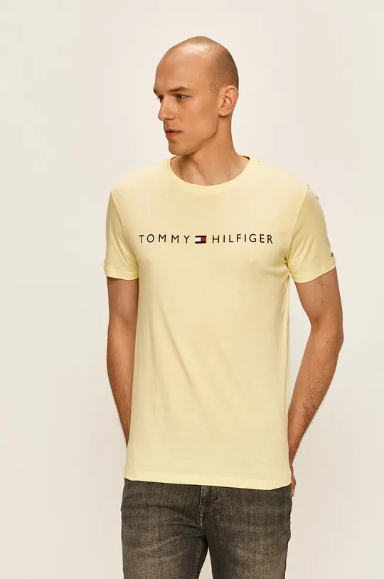 žltá Tommy Hilfiger - Pánske tričko Pánsky