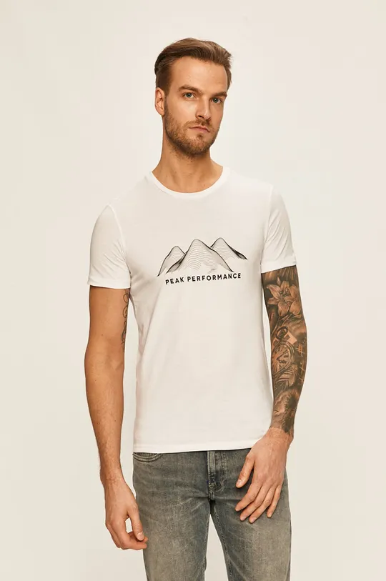 biały Peak Performance - T-shirt Męski