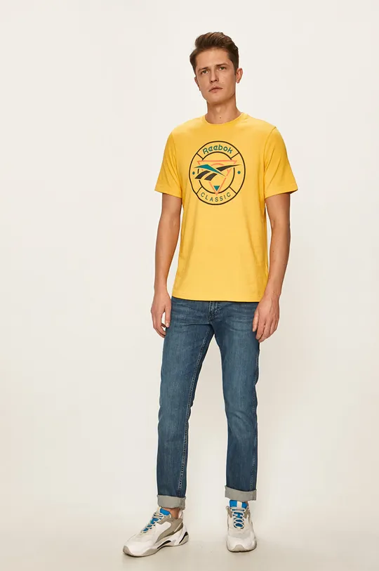 Reebok Classic - T-shirt FS7351 żółty