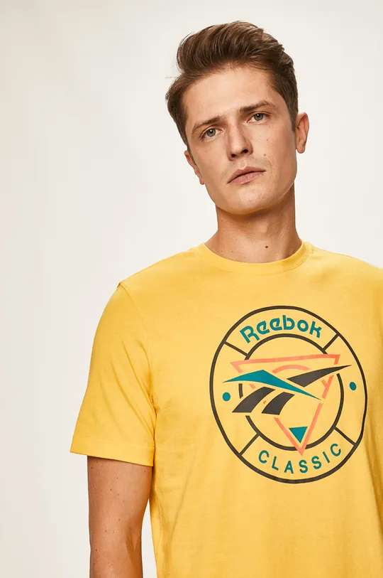 żółty Reebok Classic - T-shirt FS7351