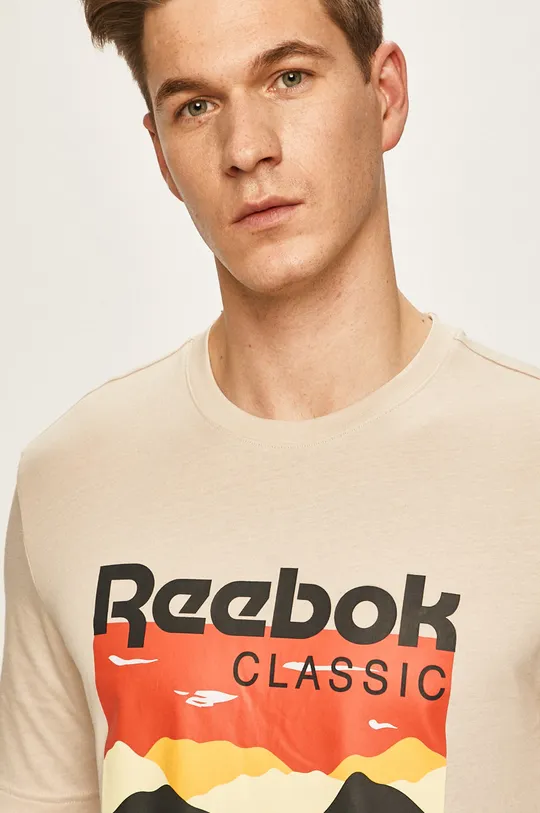 beżowy Reebok Classic - T-shirt FS7355
