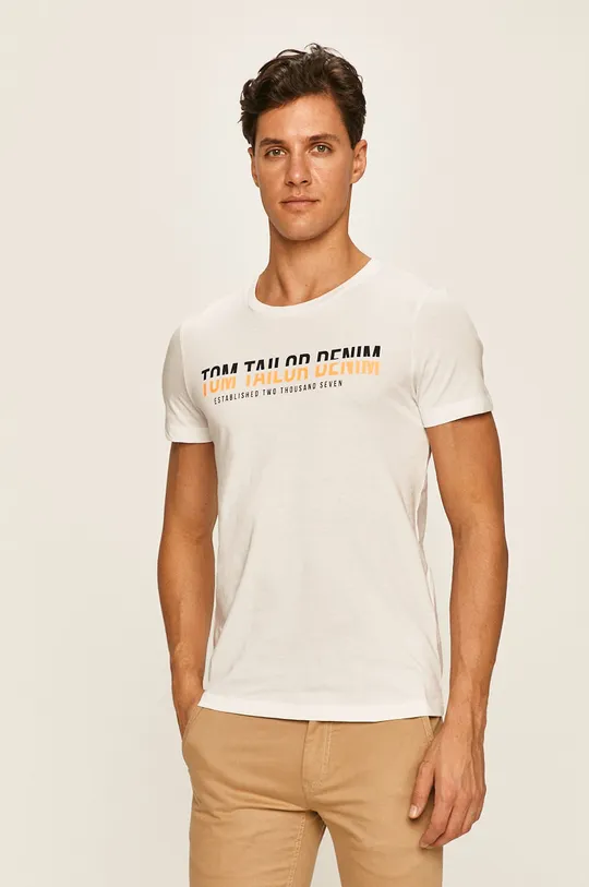fehér Tom Tailor Denim - T-shirt Férfi