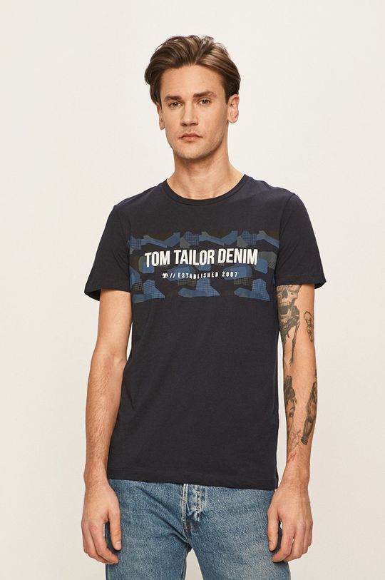 granatowy Tom Tailor Denim - T-shirt Męski