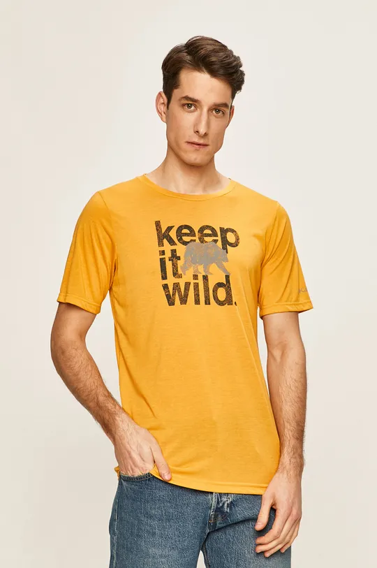 złoty Columbia - T-shirt Męski