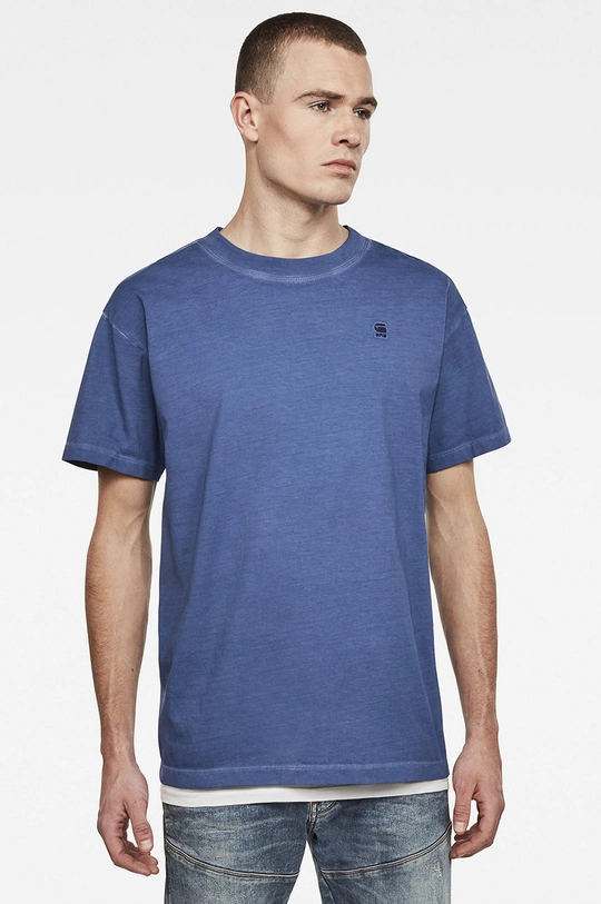 granatowy G-Star Raw - T-shirt D16427.C261 Męski