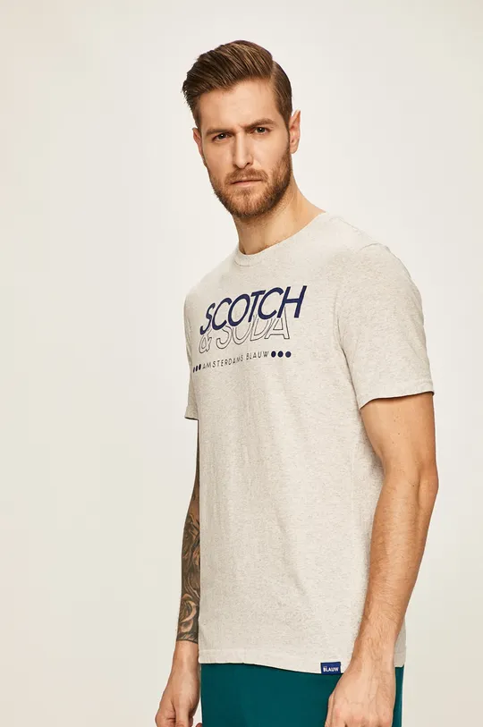 szürke Scotch & Soda - T-shirt