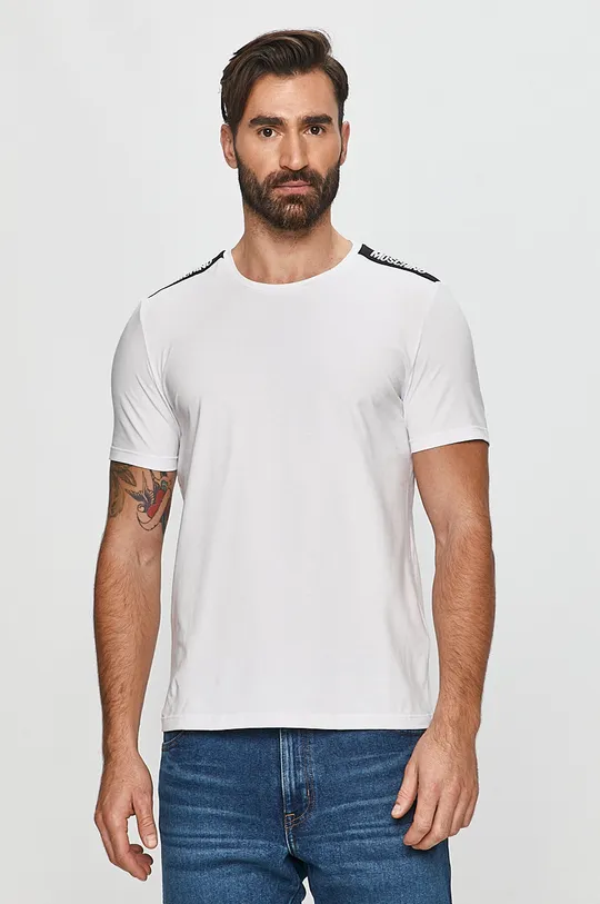biały Moschino Underwear - T-shirt Męski