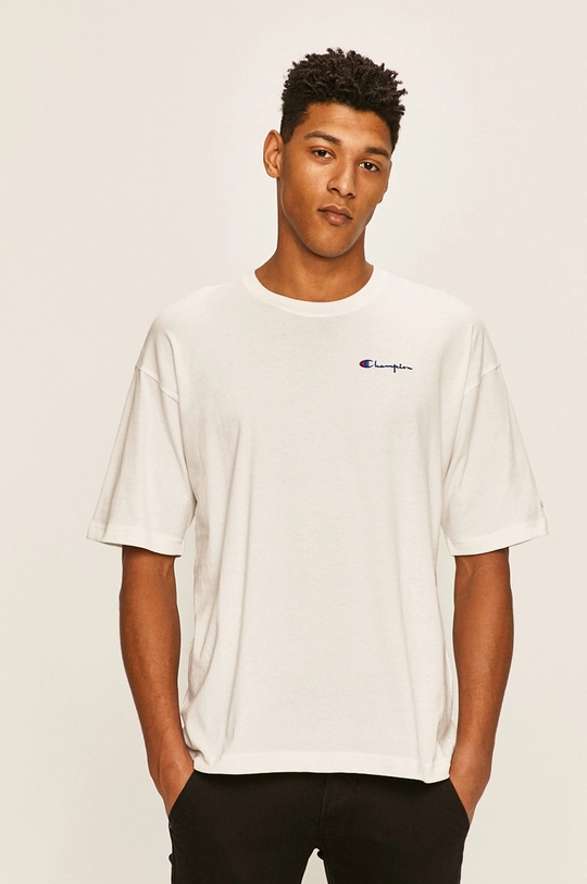 white Champion t-shirt