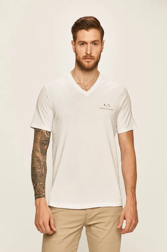 fehér Armani Exchange - T-shirt