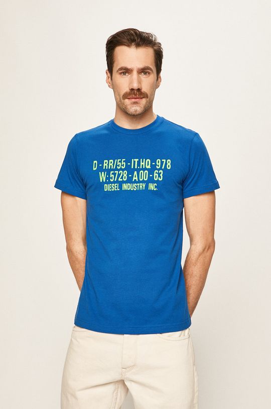 niebieski Diesel - T-shirt Męski