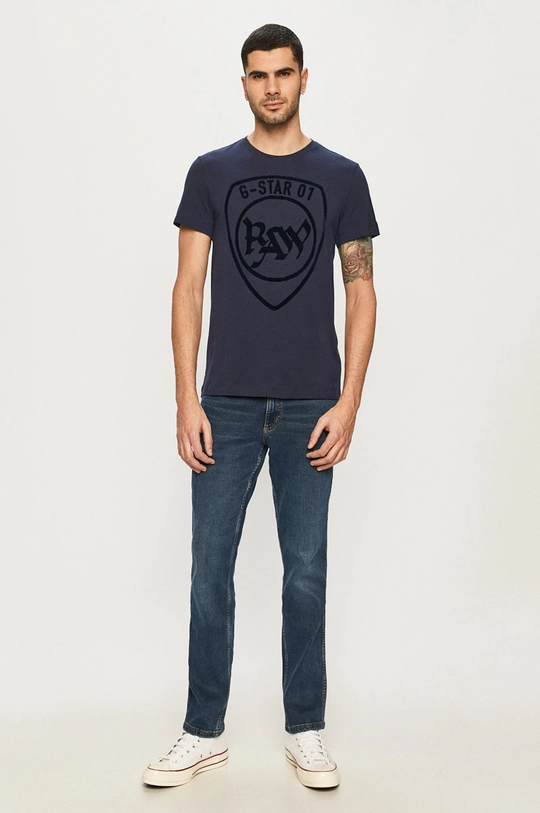 G-Star Raw - T-shirt D15616.B353 granatowy