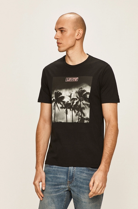 fekete Levi's - T-shirt Férfi