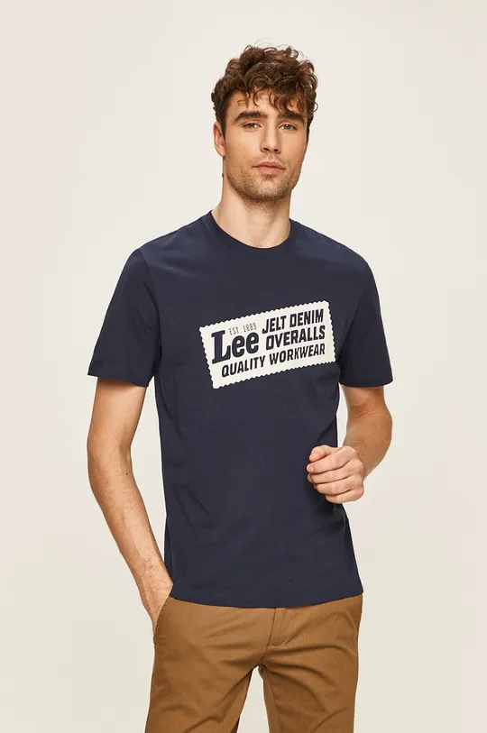 granatowy Lee - T-shirt Męski