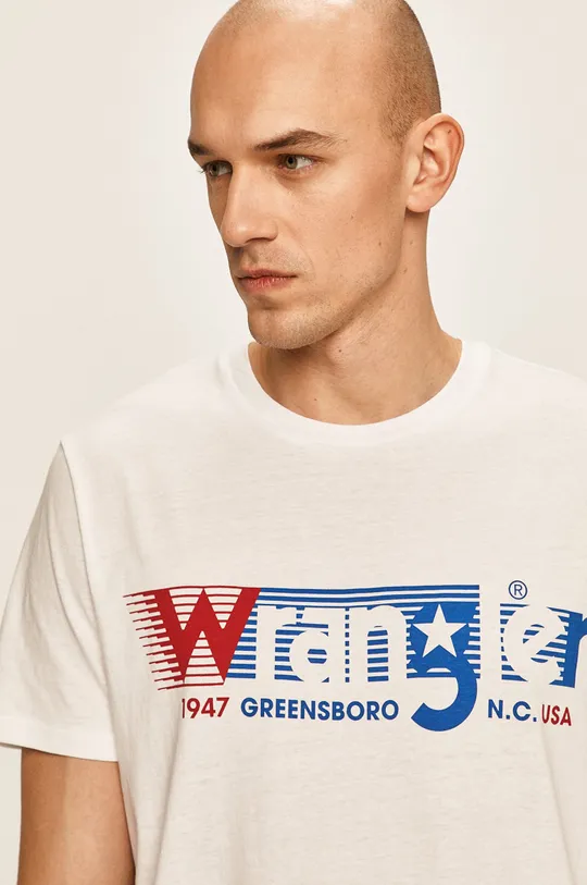 fehér Wrangler - T-shirt Férfi