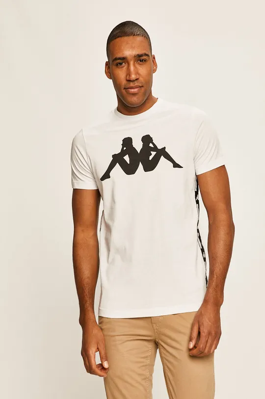 biały Kappa - T-shirt Męski