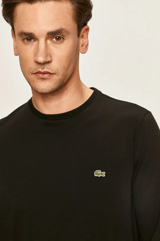 čierna Lacoste - Pánske tričko s dlhým rukávom
