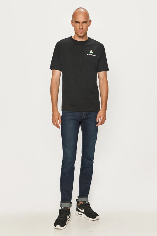 New Balance - T-shirt MT01560BK czarny