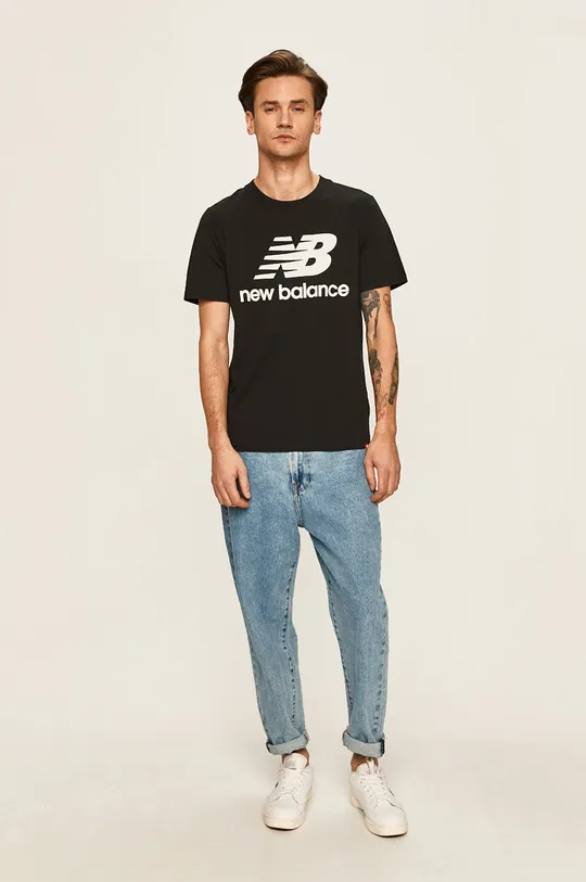 New Balance - T-shirt MT01575BK czarny