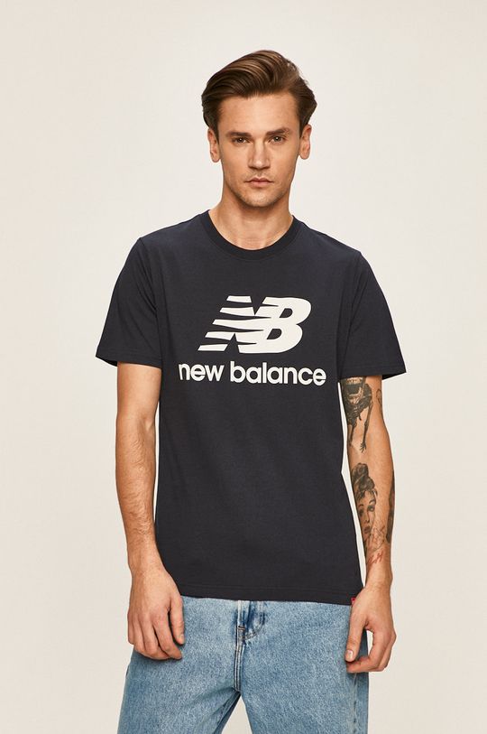 granatowy New Balance - T-shirt MT01575ECL Męski