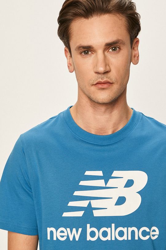 modrá New Balance - Pánske tričko Pánsky
