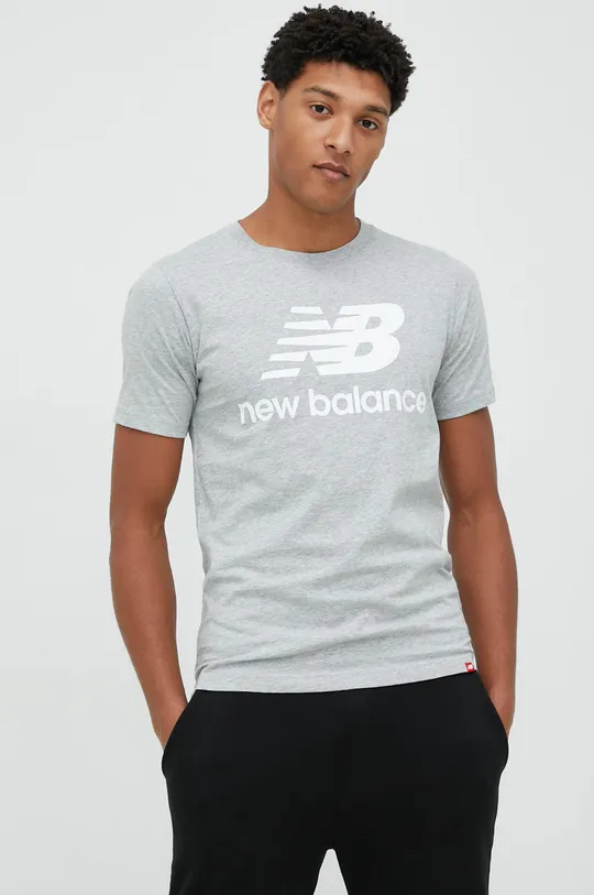 sivá New Balance - Pánske tričko Pánsky