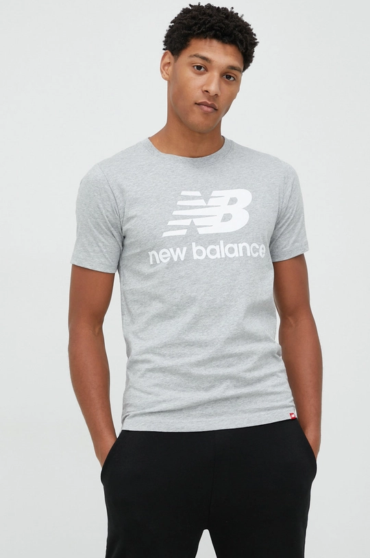 szary New Balance - T-shirt MT01575AG Męski