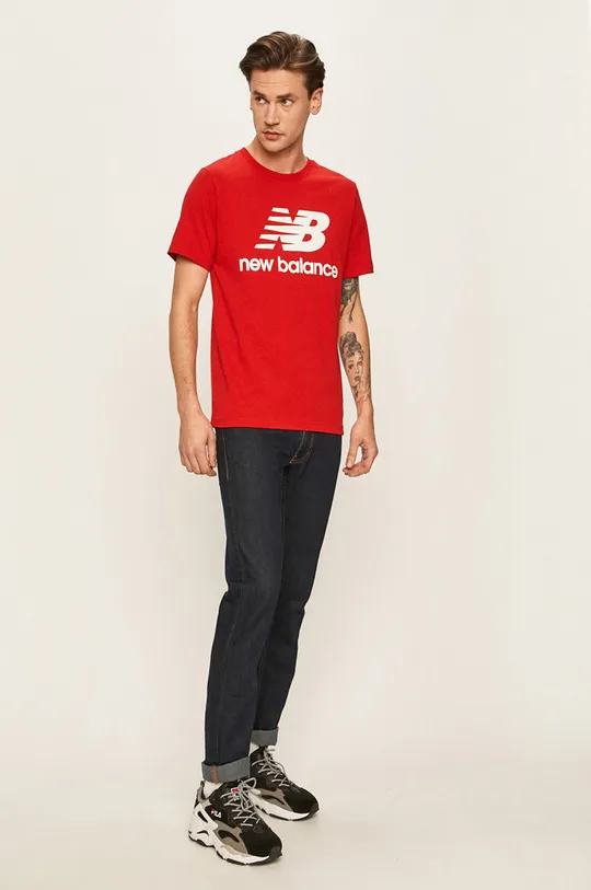 New Balance - Pánske tričko červená