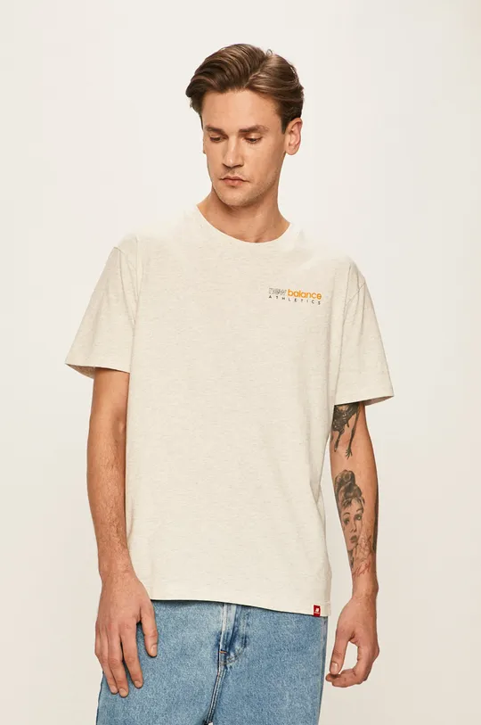 sivá New Balance - Pánske tričko MT01529SAH
