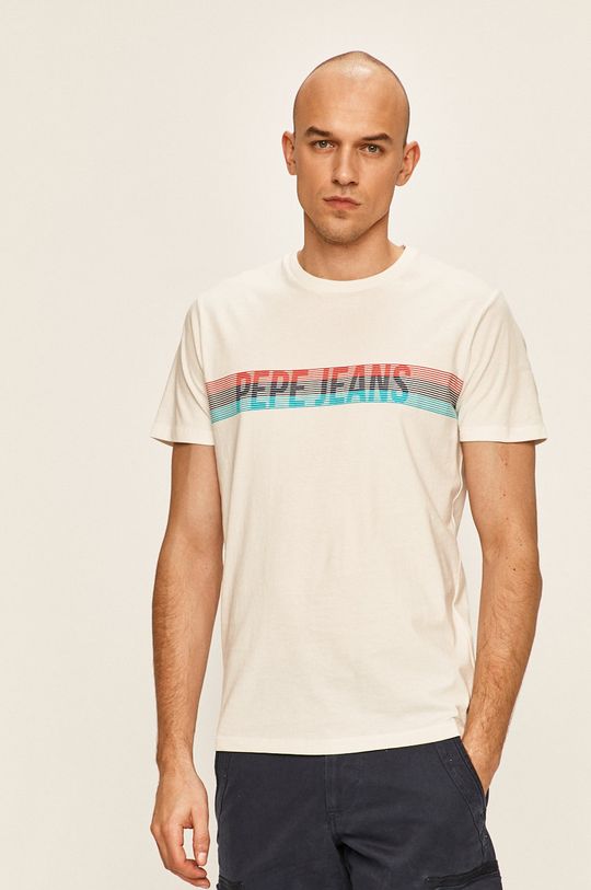 alb Pepe Jeans - Tricou Marke De bărbați