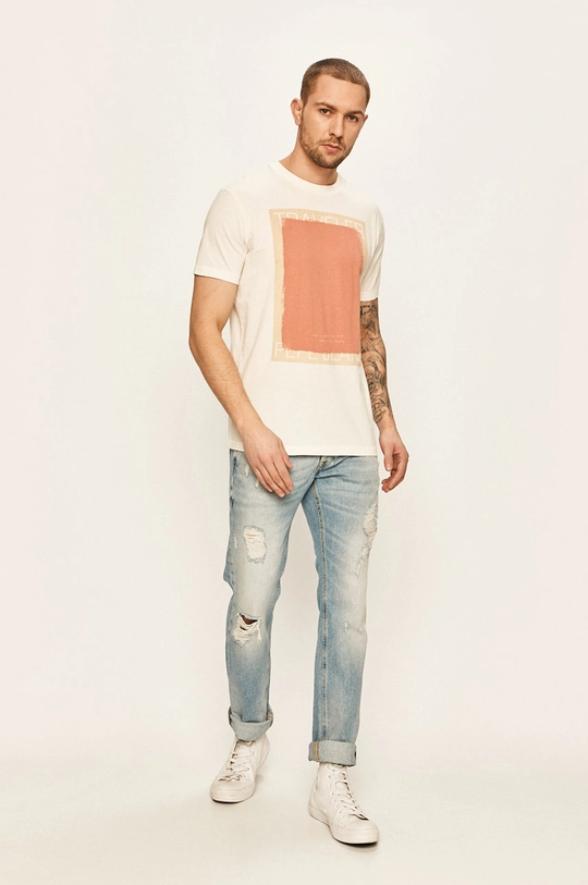 Pepe Jeans - Tricou Philipe PM507217 alb SS20