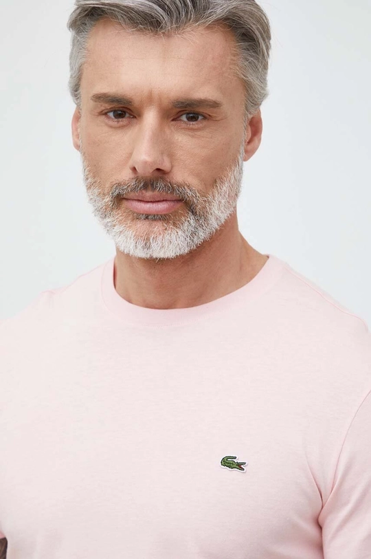 pink Lacoste cotton t-shirt