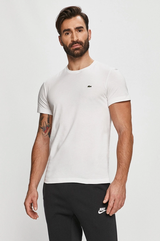 white Lacoste cotton t-shirt