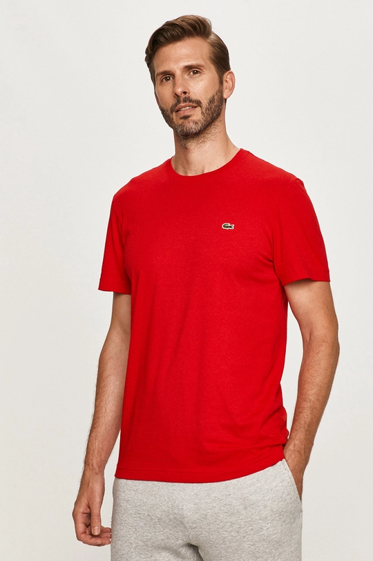 piros Lacoste - T-shirt Férfi