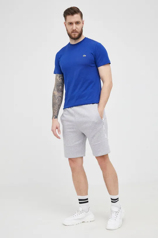 Lacoste tricou din bumbac bleumarin