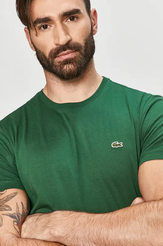 зелений Бавовняна футболка Lacoste