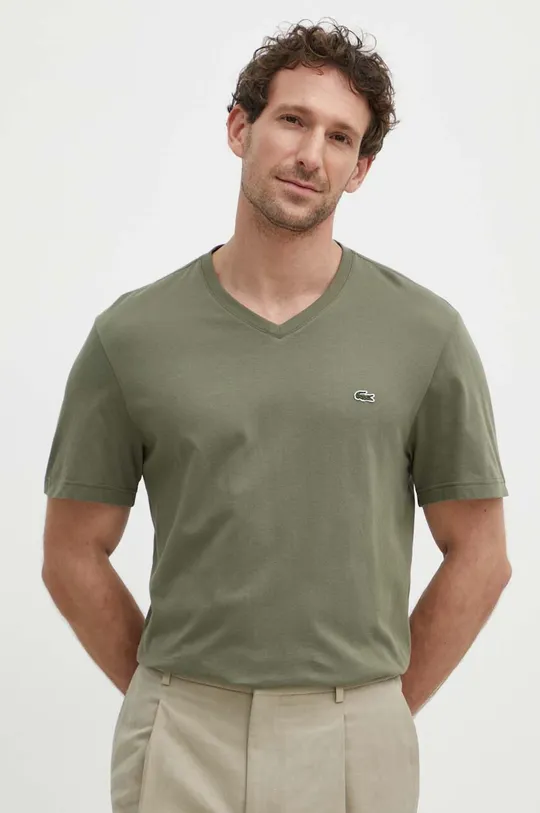 green Lacoste t-shirt