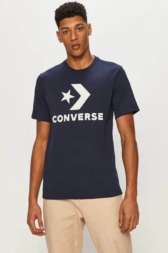 granatowy Converse T-shirt Męski