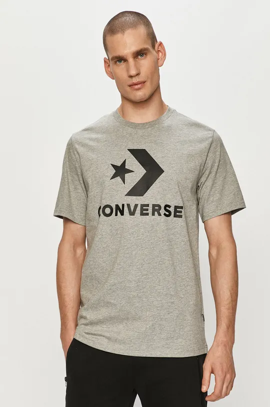 szary Converse - T-shirt Męski