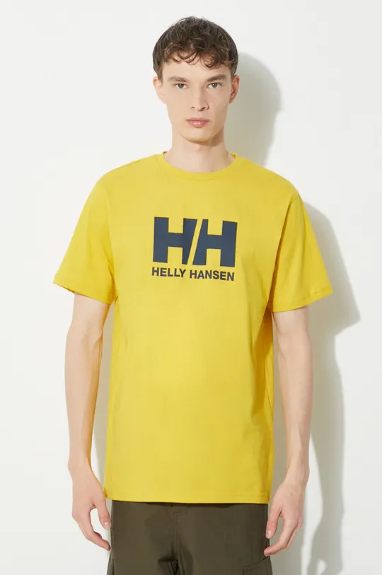 žlutá Bavlněné tričko Helly Hansen Pánský