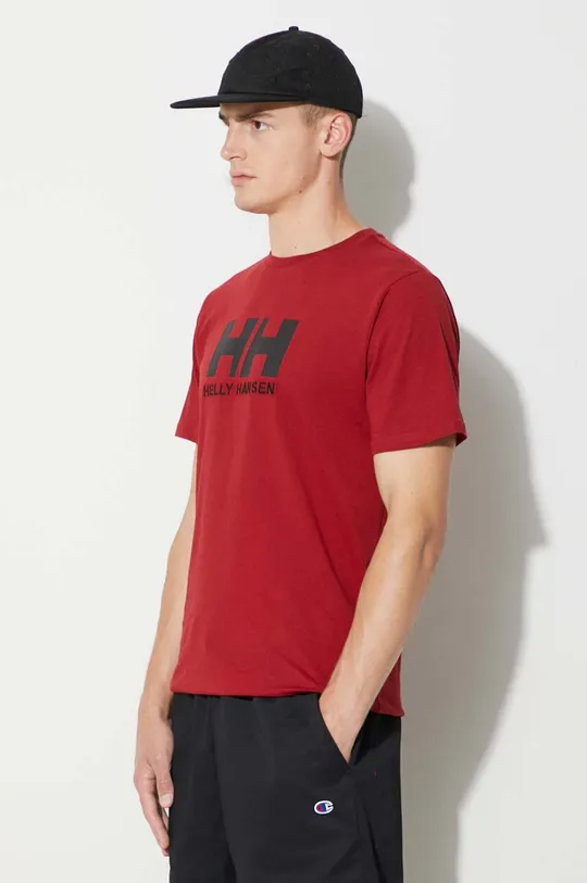 czerwony Helly Hansen t-shirt HH LOGO T-SHIRT