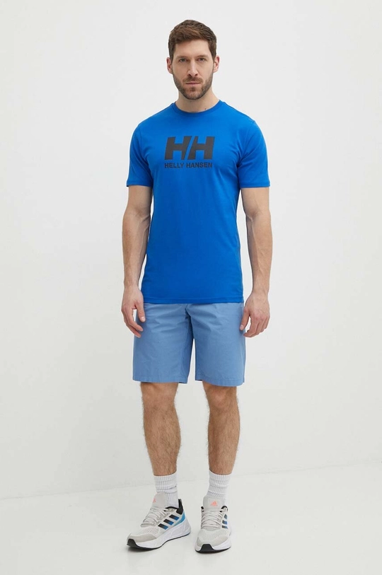 Helly Hansen t-shirt bawełniany niebieski