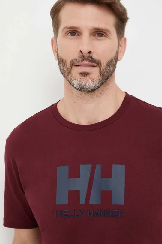 burgundia Helly Hansen tricou HH LOGO T-SHIRT