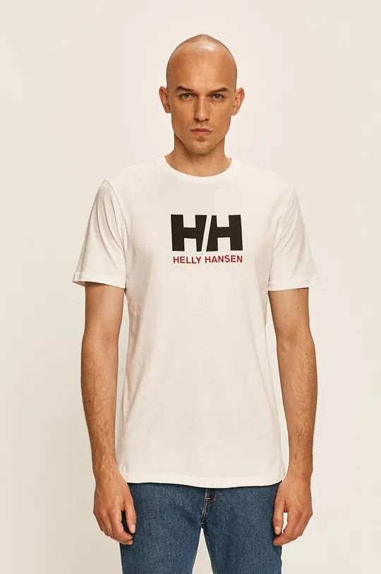 alb Helly Hansen tricou HH LOGO T-SHIRT