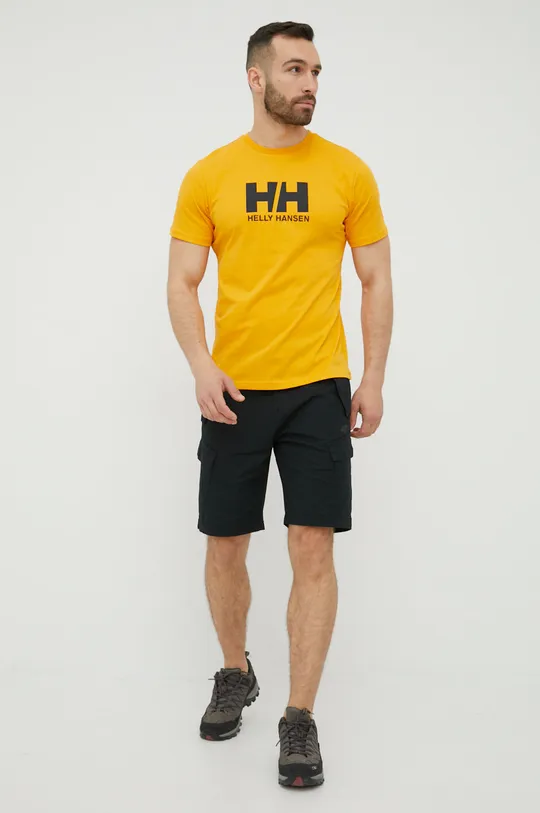 Helly Hansen tricou HH LOGO T-SHIRT galben