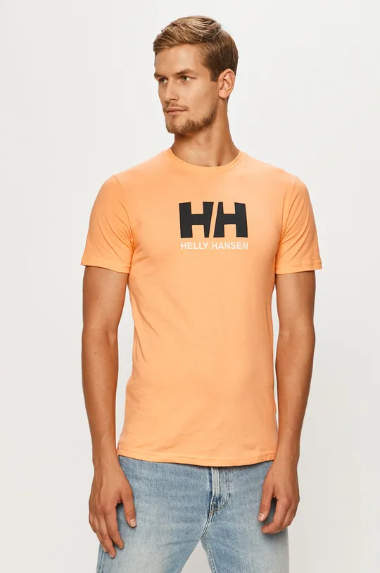 pomarańczowy Helly Hansen t-shirt HH LOGO T-SHIRT Męski