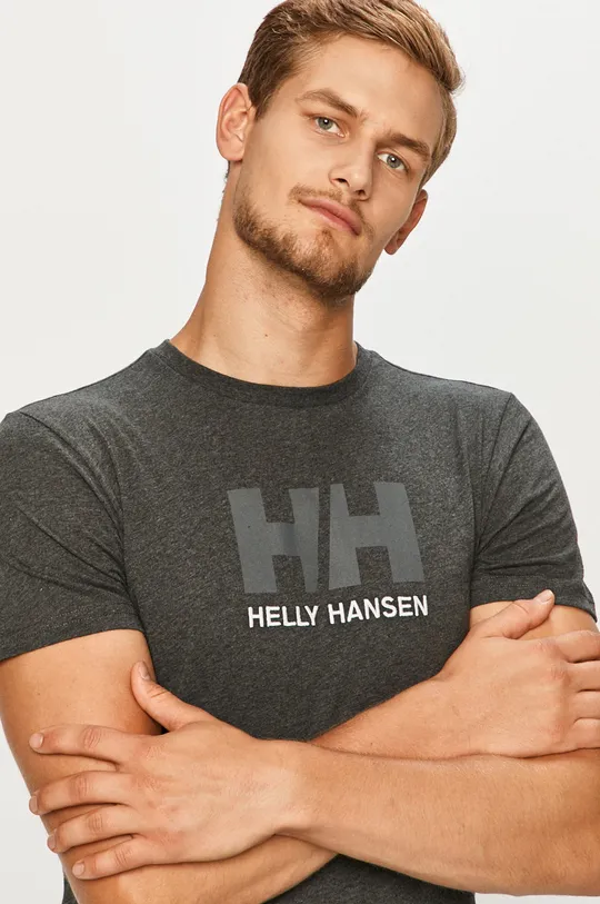 gri Helly Hansen tricou HH LOGO T-SHIRT