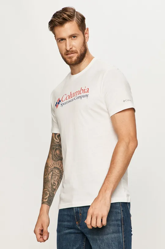 biały Columbia - T-shirt Męski